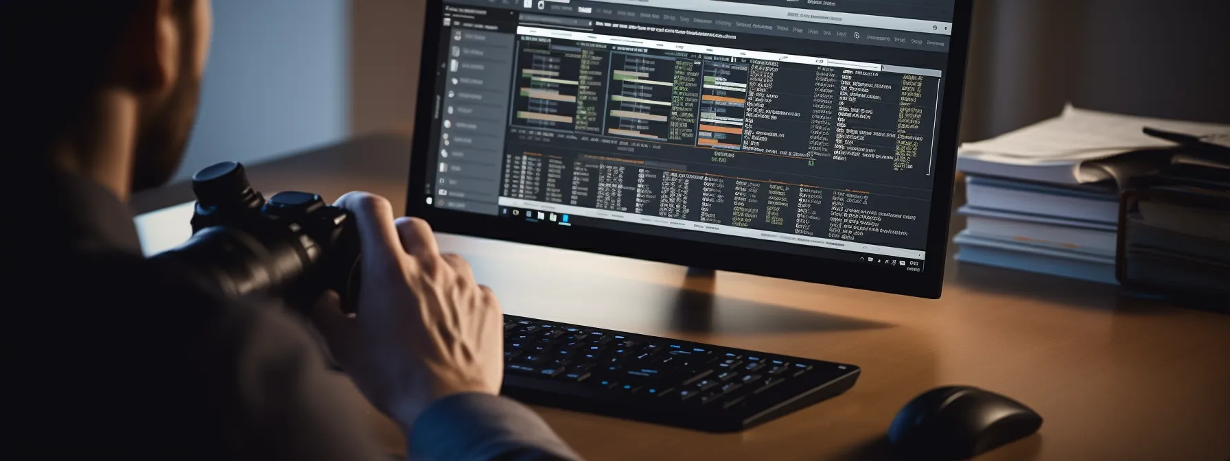 a person using a keyword research tool to identify search volume, intent, and focus keywords for an effective seo strategy.