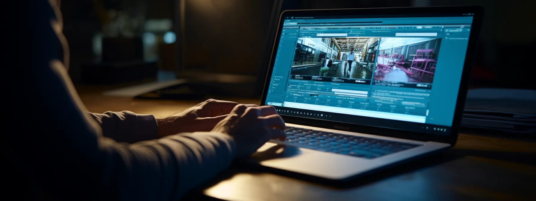 a person studying a laptop screen with a focus on google penalties and link equity information.