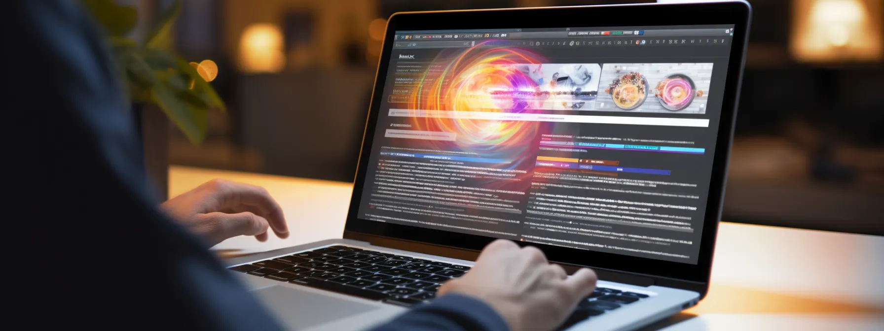 a person designing a web page with a focus on user experience and search engine optimization.