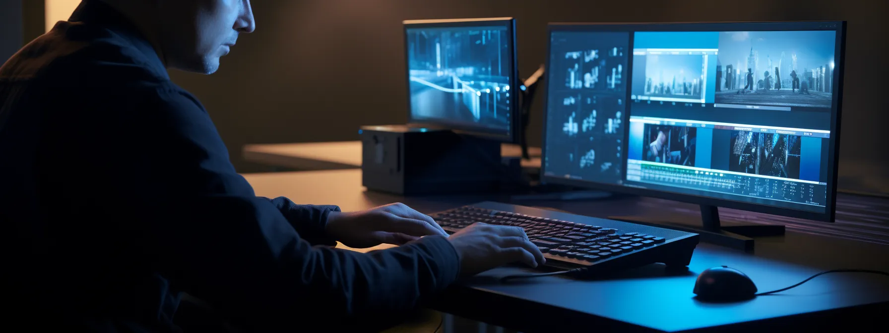 a person using a computer to optimize content with advanced seo techniques.