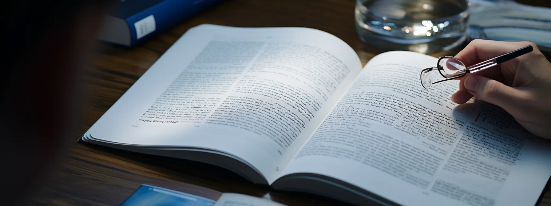 a person studying a comprehensive study guide for the google seo certification.