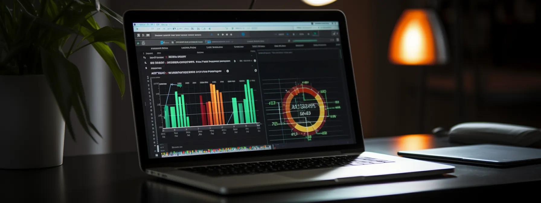a laptop displaying a webpage about keyword density in seo with a highlighted table showing different keyword density ratios and their impact on seo.