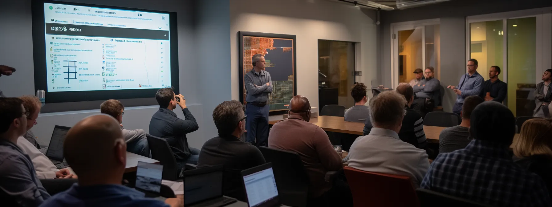 stakeholders eagerly learning about technical seo strategies from seo industry expert manick bhan.