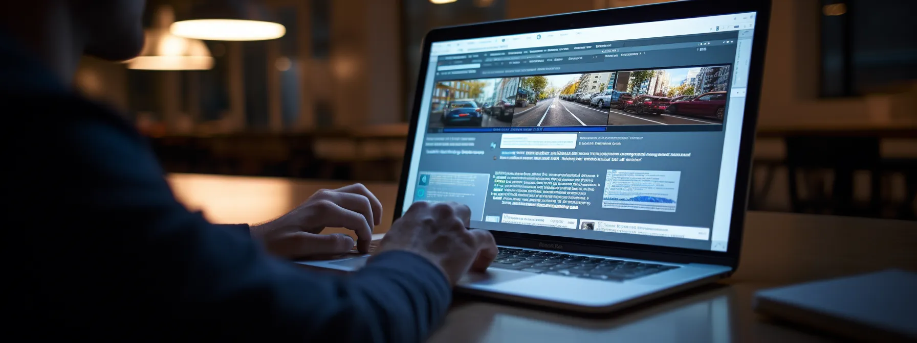 a person using advanced software tools and ai to optimize seo components and improve website positioning on search engine results pages.