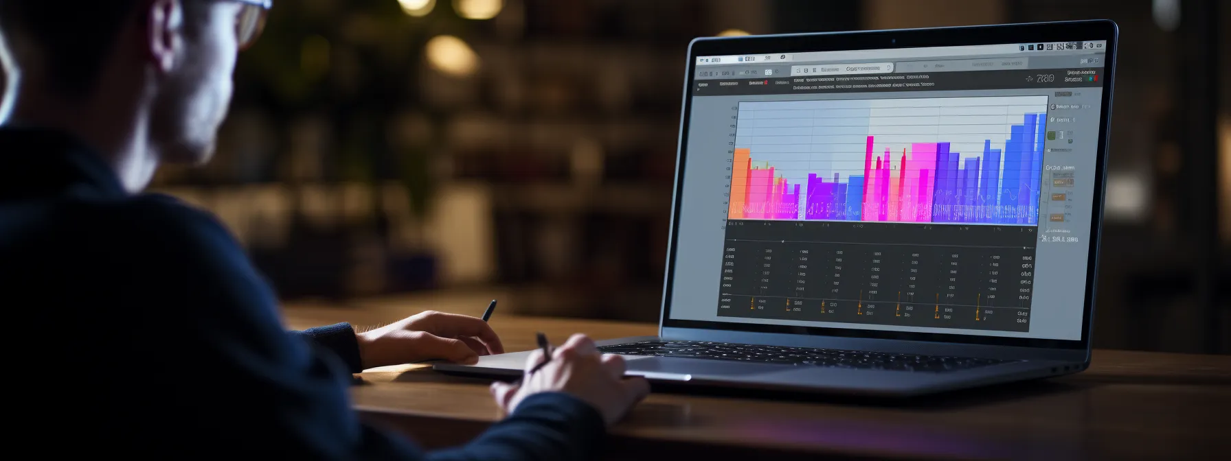 a person analyzing page speed insights reports on a computer screen.