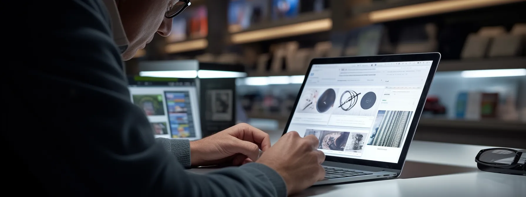 a person conducting a thorough audit of an e-commerce website, addressing technical seo issues and resolving crawling and indexing problems.