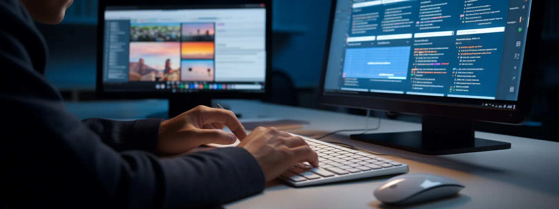 a person carefully arranging keywords and optimizing website elements for seo.