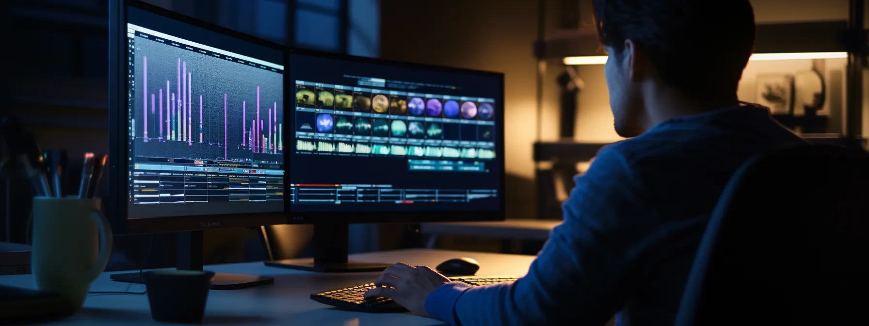 a person using keyword research tools and optimizing seo elements on a computer screen.