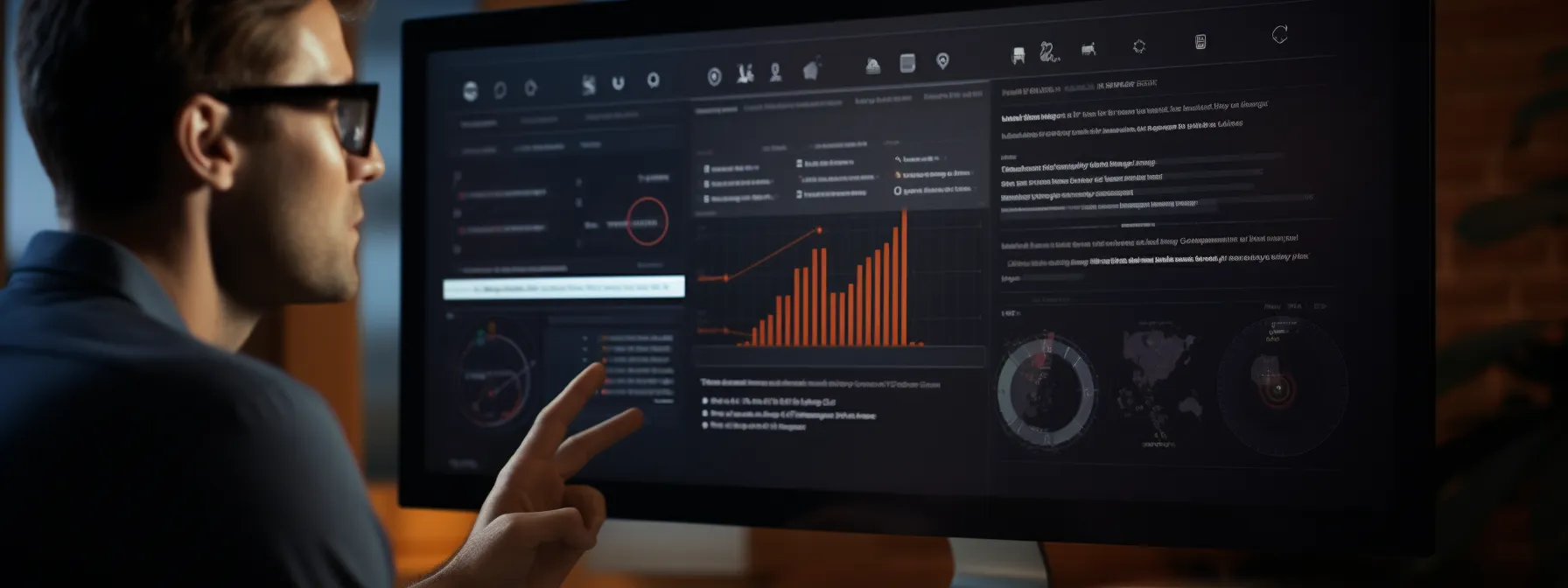 a person optimizing website content for voice search queries by speaking into a voice assistant device.
