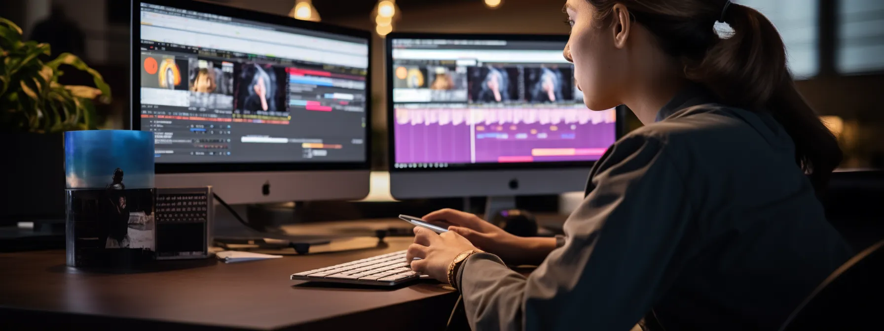 a student using advanced seo tools and ai software during a hands-on learning experience at seotheory.