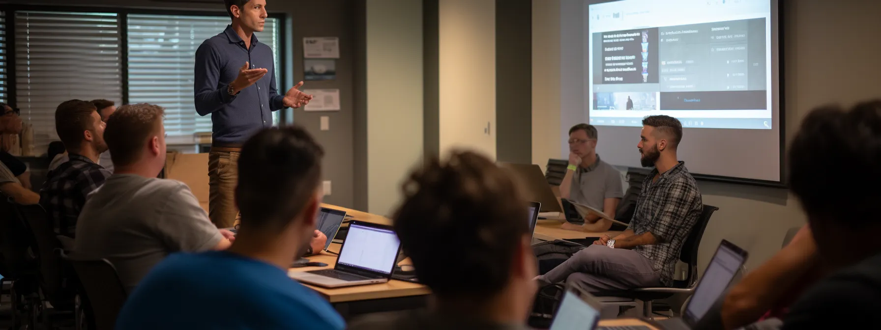 manick bhan teaching a class on content creation strategies for effective on-page seo.