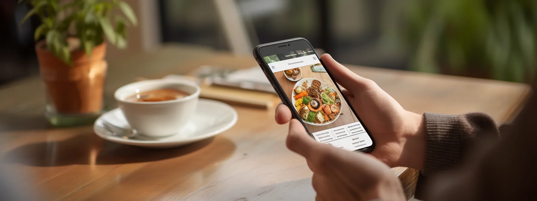 a person browsing a website on a smartphone with a smooth and fast user interface.