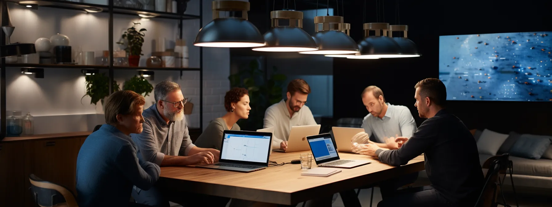 a group of seo professionals studying and discussing advanced modules on technical seo expertise.