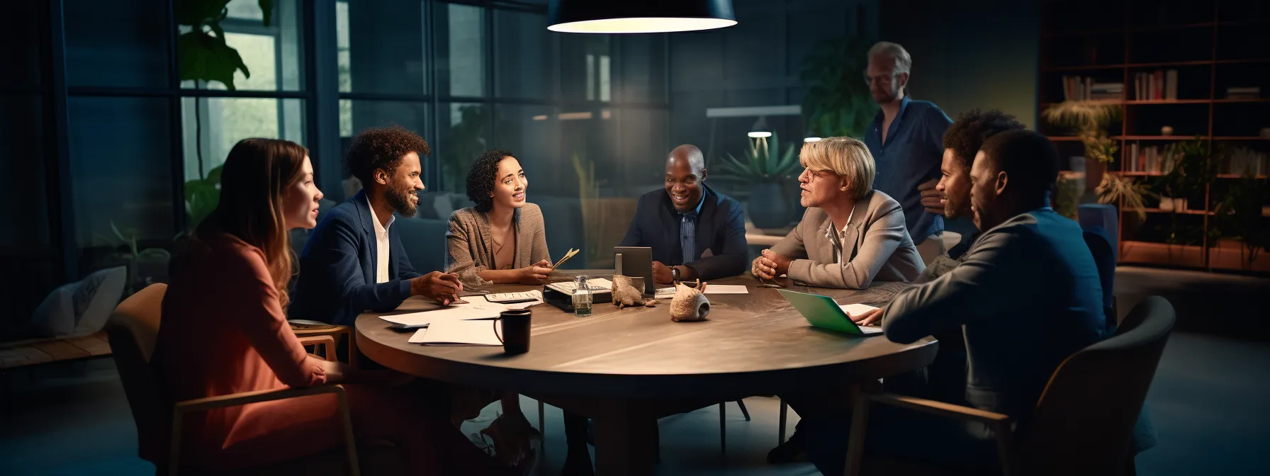 a group of people engaged in a lively discussion and knowledge exchange within the seotheory community.