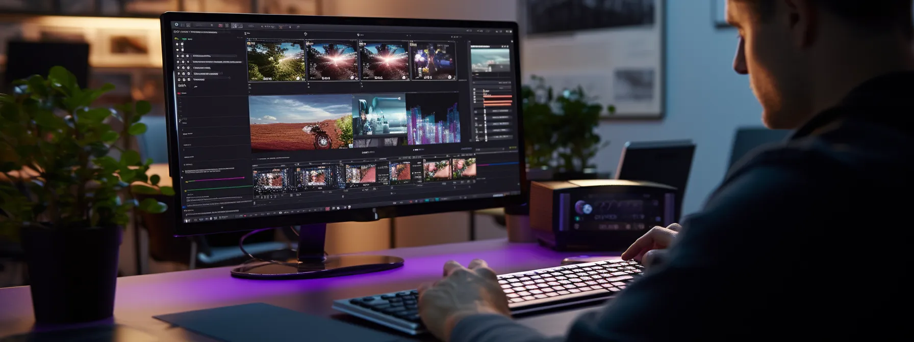 a person studying an seotheory link building module on a computer screen.