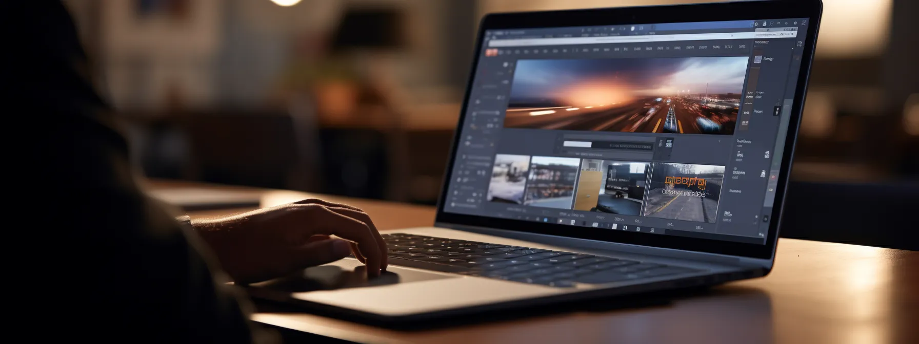 a person scrolling through a personalized seo training course on a laptop.
