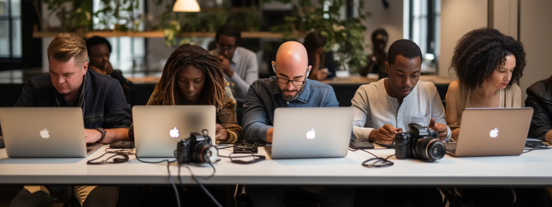 a group of marketers sits in a training session with manick bhan, focusing intently on learning advanced techniques in local seo.