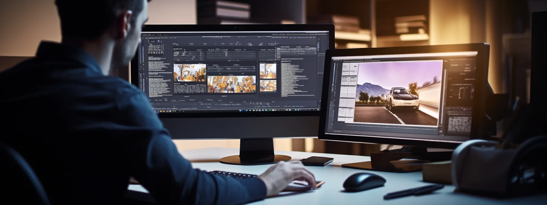 a person using a computer to study on-page seo training modules.