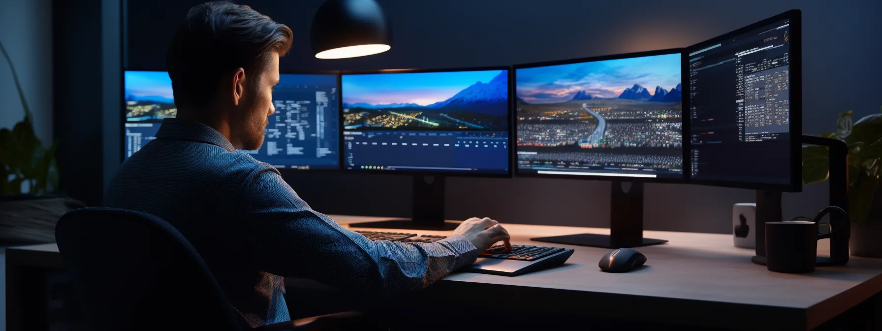 a person using a computer to study seotheory's comprehensive solutions for choosing an seo course.