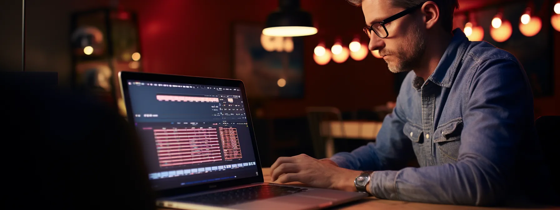 a person attending an seotheory course, learning about keyword optimization and content quality.