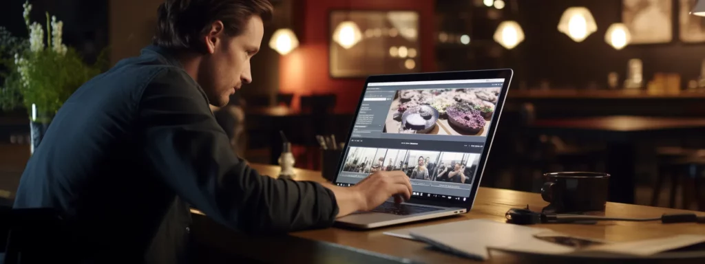 a person using a laptop to take an online seo course by seotheory.