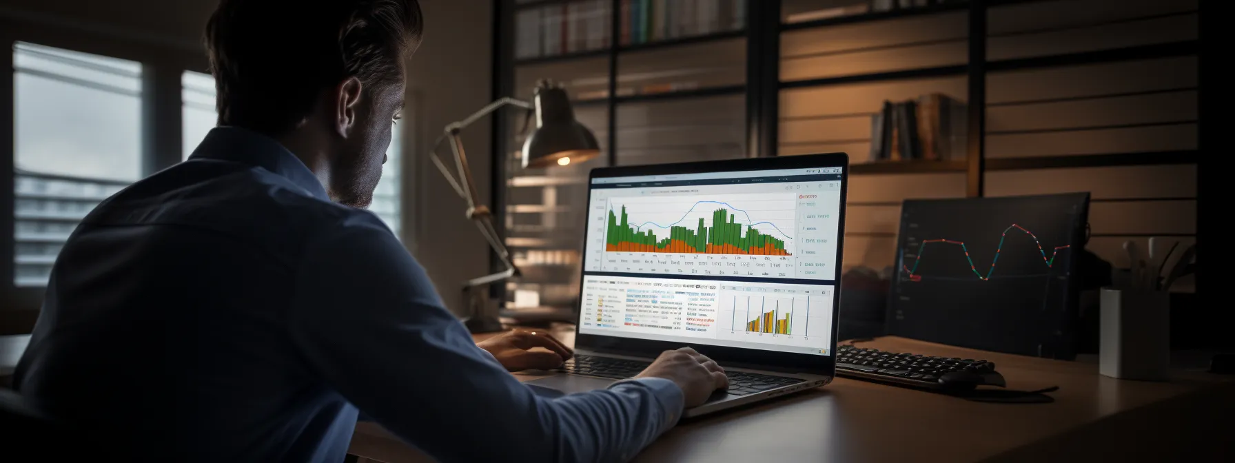 a person using google analytics to track seo success and make data-driven decisions.