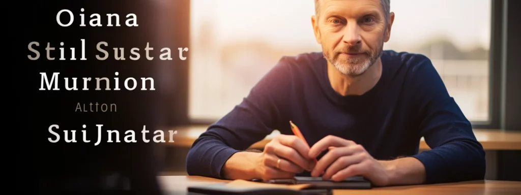a person sitting at a desk with a computer and a book titled "ultimate guide to master seo skills" open in front of them.