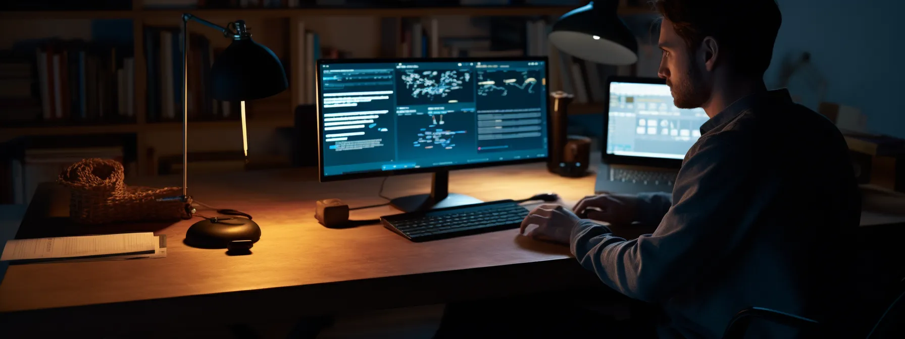 a person using a computer to set up and manage their ga4 account with a focus on data privacy and compliance.