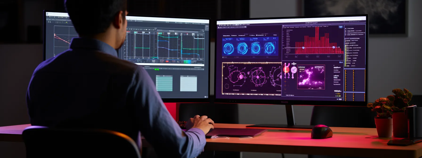 a person analyzing location data and cultural markers on a computer screen for seo strategies.