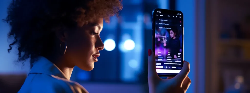 a person speaking into a smartphone while searching for information using voice search.