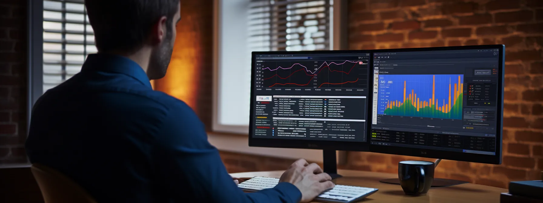 a person analyzing data from google analytics and seo tools on a computer screen.