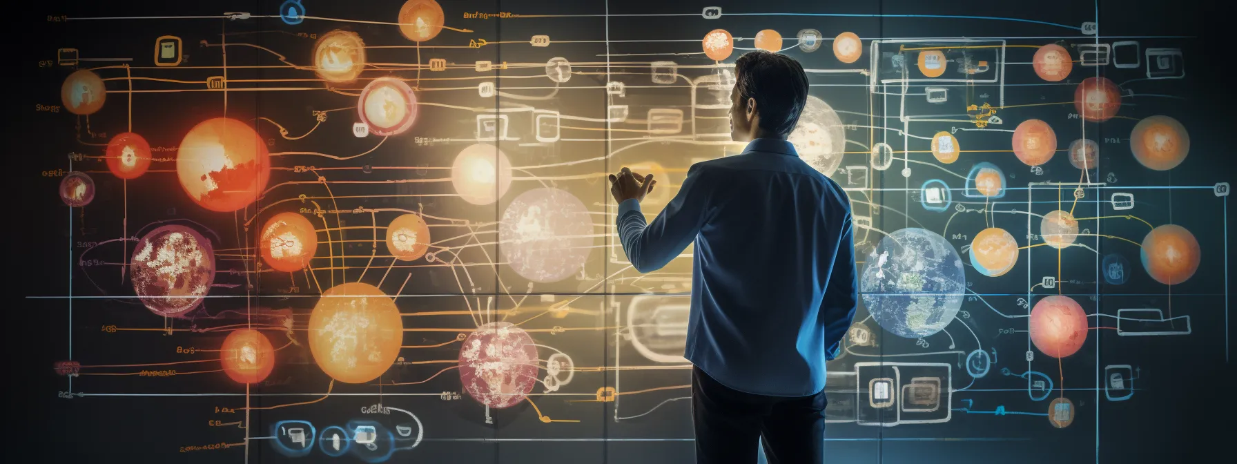 an seo professional studying a flowchart diagram illustrating the process of website indexing and its importance for search engine optimization.