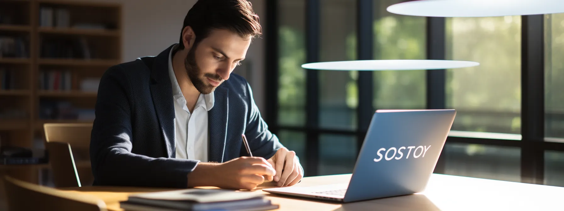 a person studying seo courses on linkedin learning with guidance from seotheory.