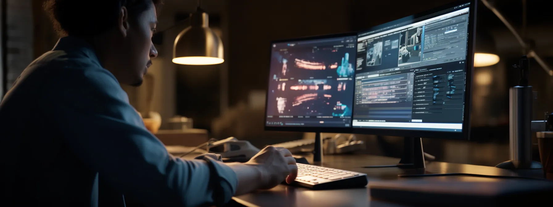 a person using a computer to track online performance and optimize digital marketing strategies.