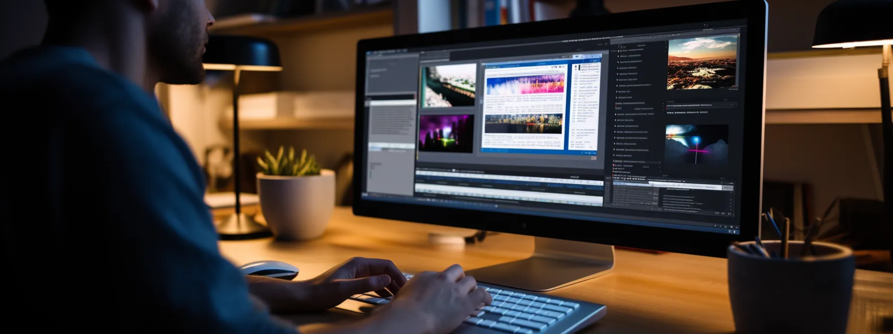 a person studying website speed optimization strategies on a computer.