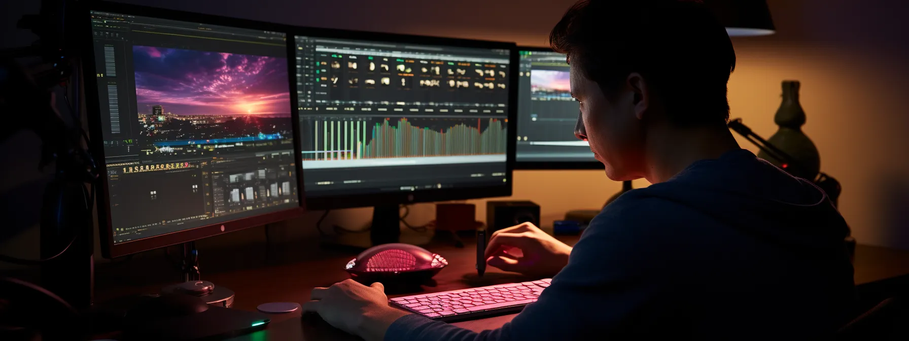 a person using a variety of tools and techniques to perform keyword research on a computer screen.