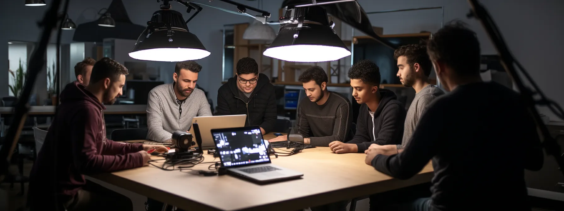 a group of students actively participating in a hands-on seo training session led by manick bhan, applying their knowledge to real-world digital marketing challenges.