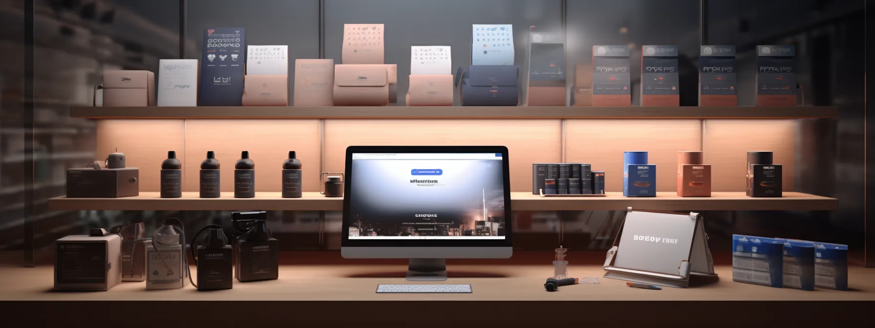 an e-commerce store showcasing its product offerings and engaging with customers through strategic content marketing across various platforms to drive sales.
