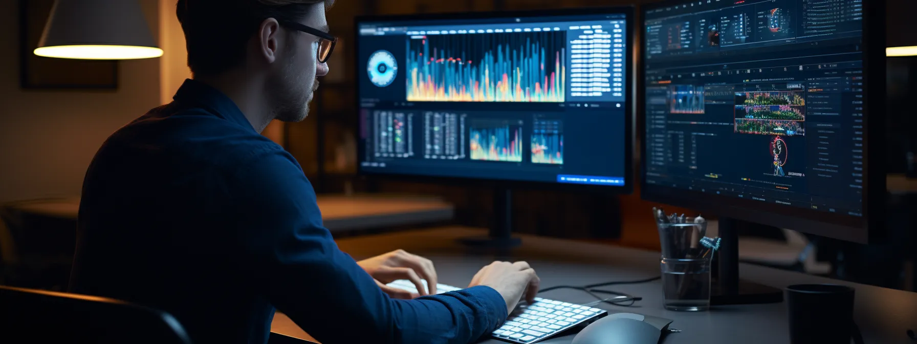 a person using a computer to monitor their website's seo performance.