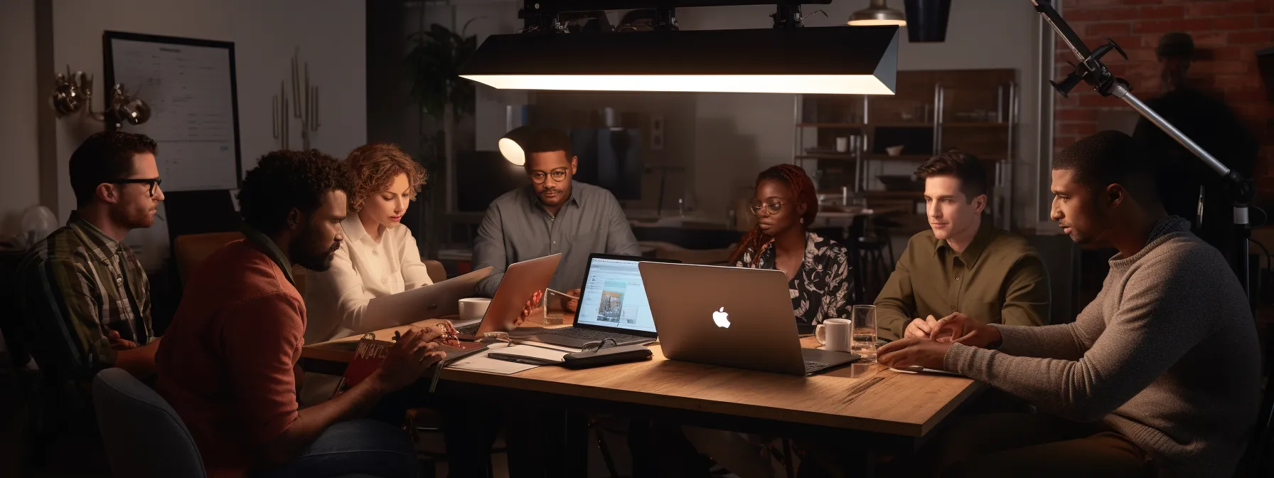 a group of seo professionals engaged in interactive learning and collaboration.