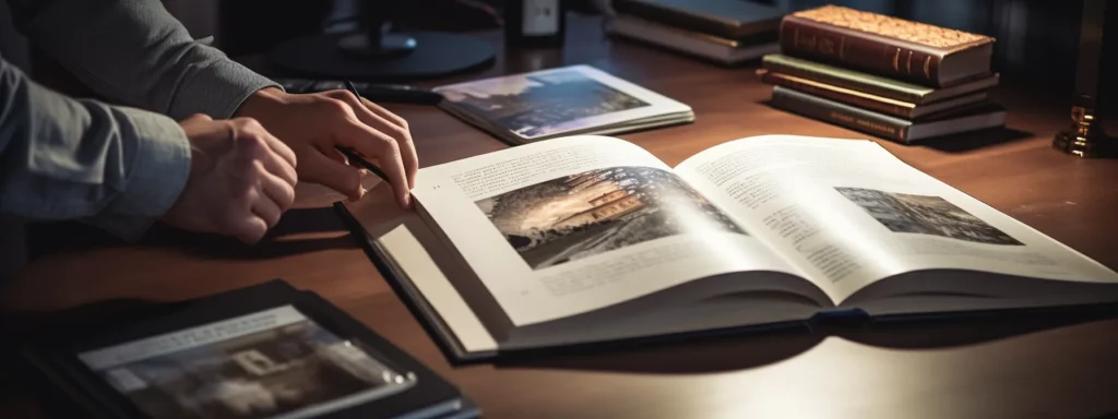 a person studying a book titled "mastering seo: a comprehensive guide for e-commerce business."