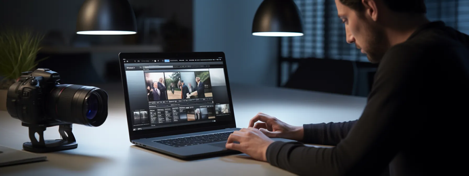 a person using a computer to learn seotheory's shopify seo training.