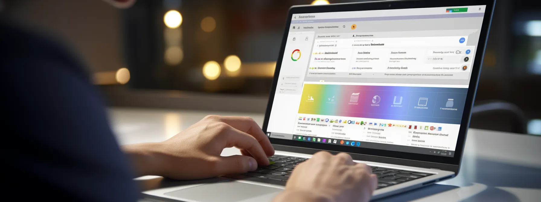 a person selecting categories and services on their computer for their google my business profile.