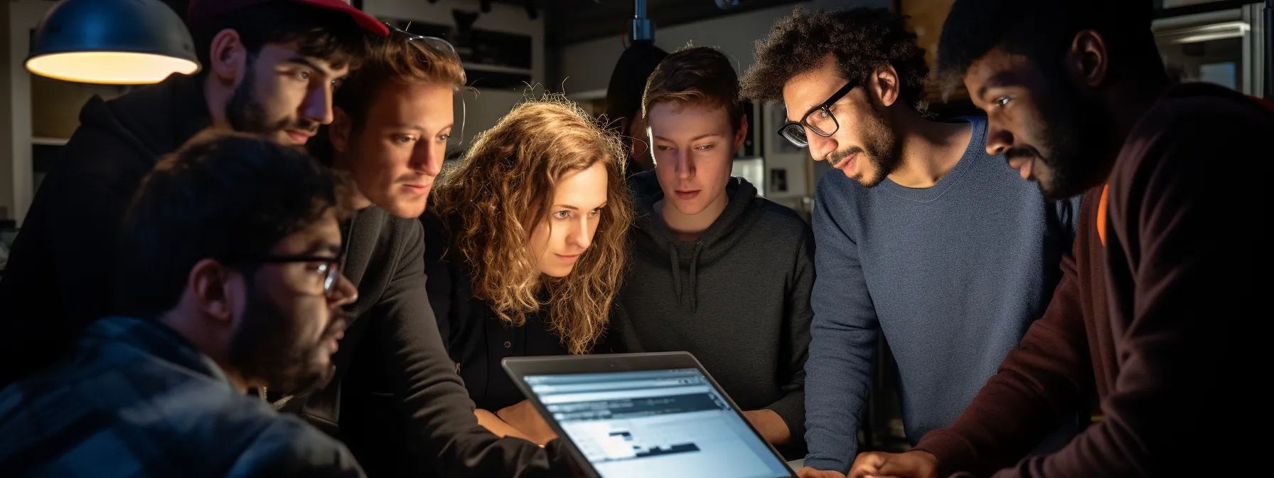 a group of students and a teacher engaged in a live seo training class, discussing and learning about essential seo concepts.