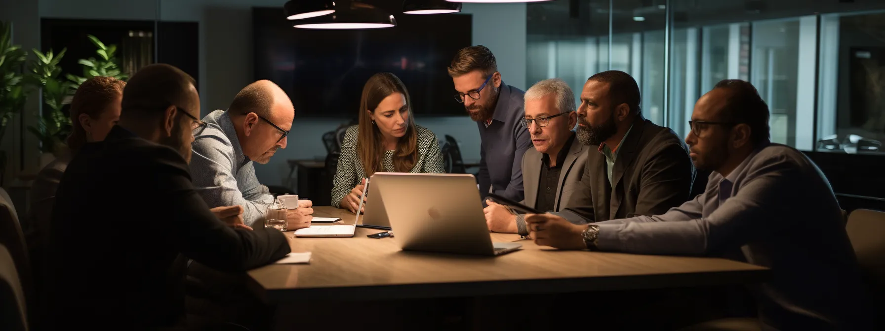 a group of marketing professionals exchanging insights and learning about the best practices in seo during an seo certification course.