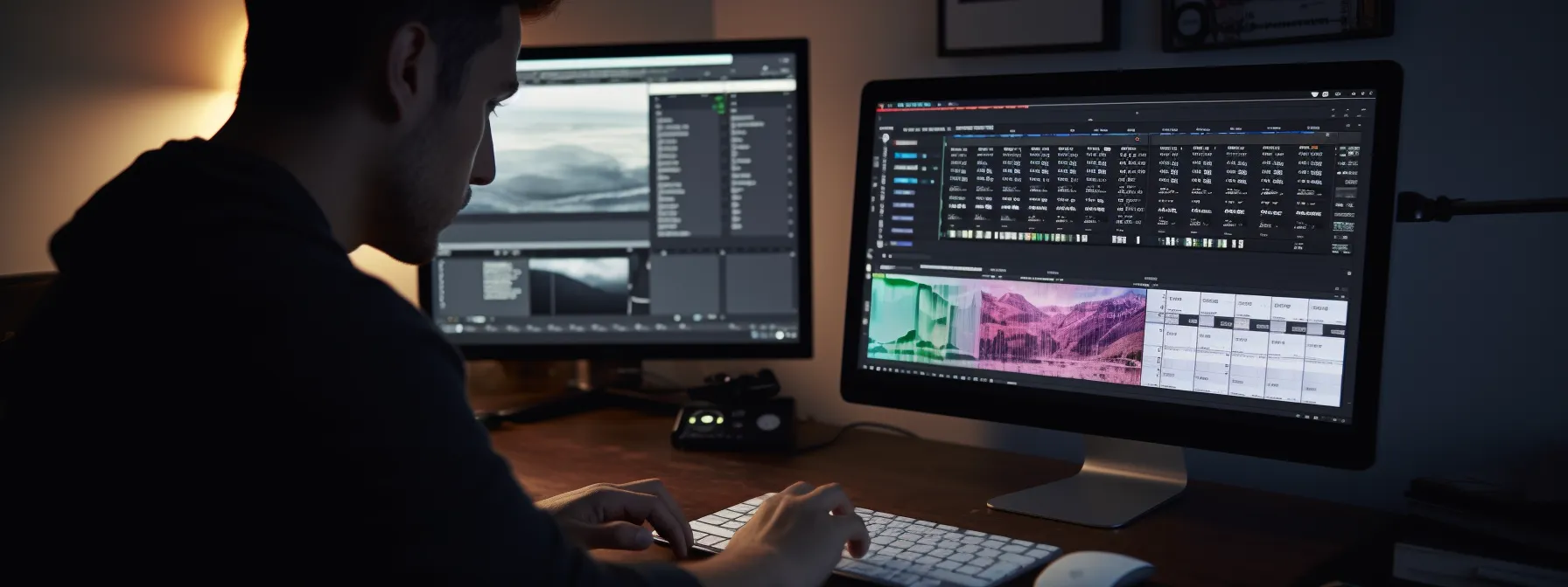 a person using seo tools to conduct keyword research on a computer.
