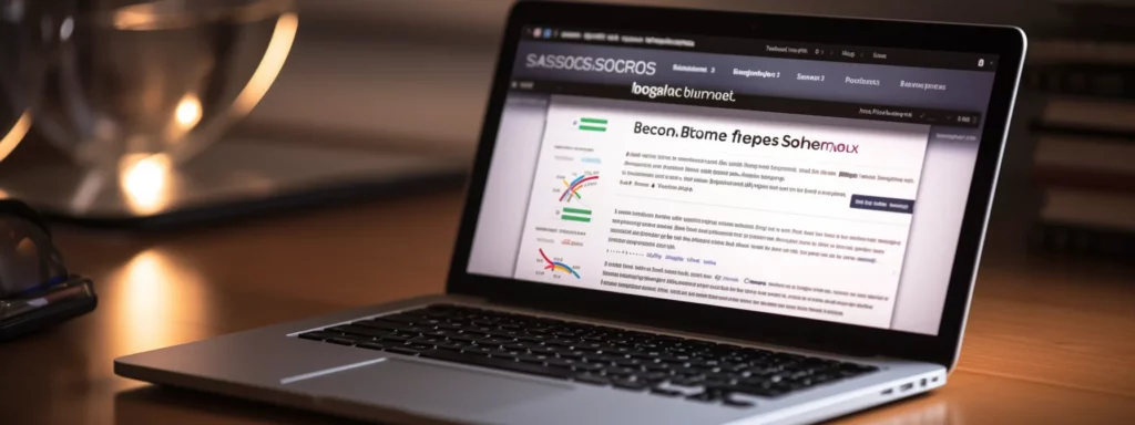 a laptop displaying a website ranking higher on search engine results with the words "seo classes" highlighted.