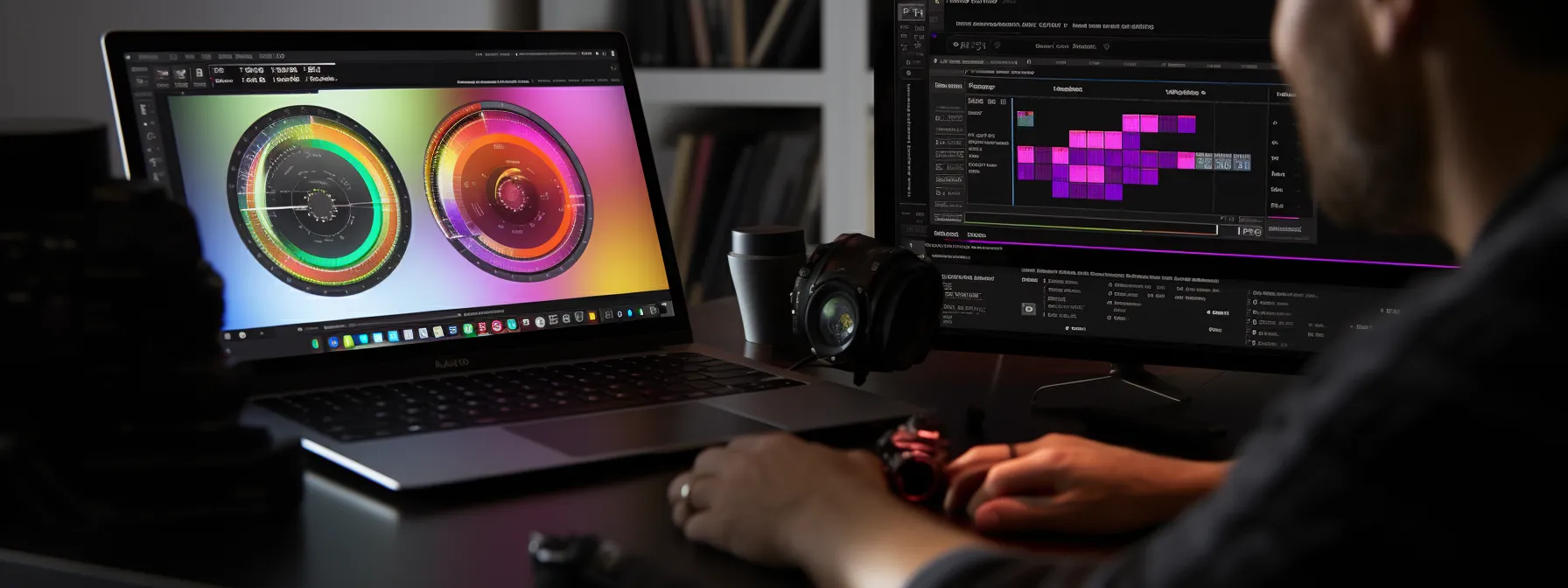 a person using the searchatlas tool to analyze keyword competitiveness.