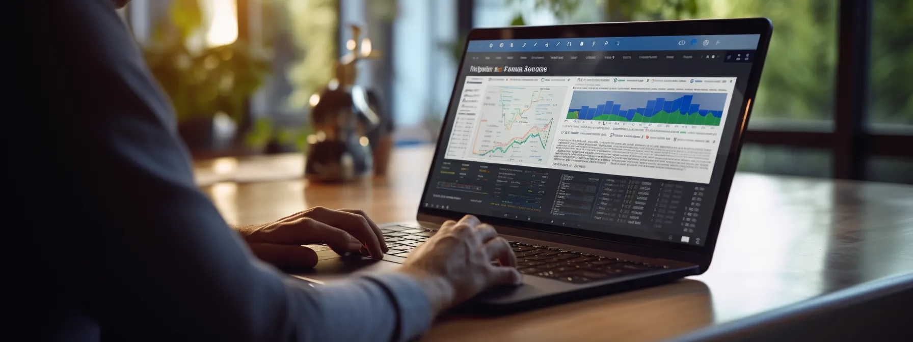 a person using seo tools to research keywords on a computer screen.