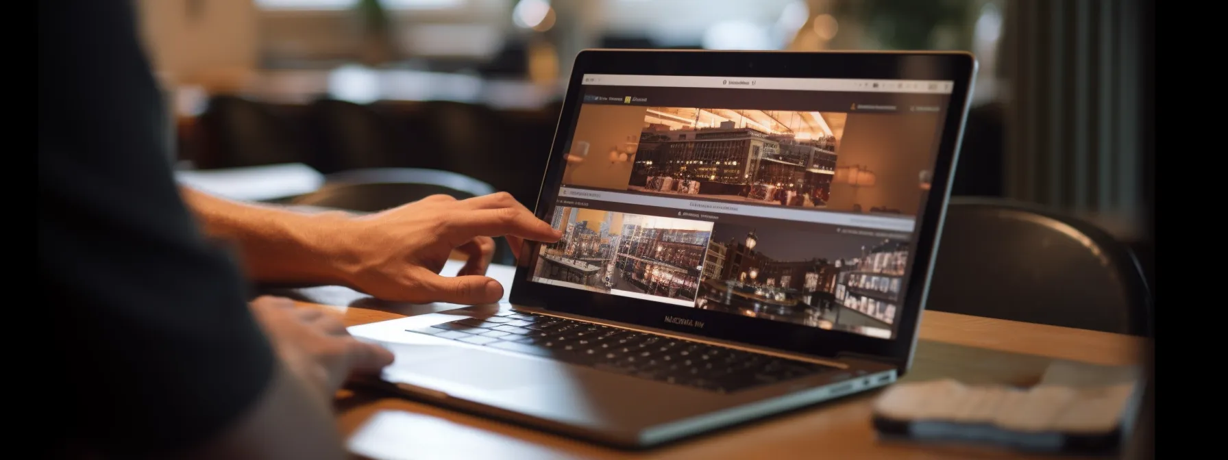 a person typing a captivating outreach email on a laptop.